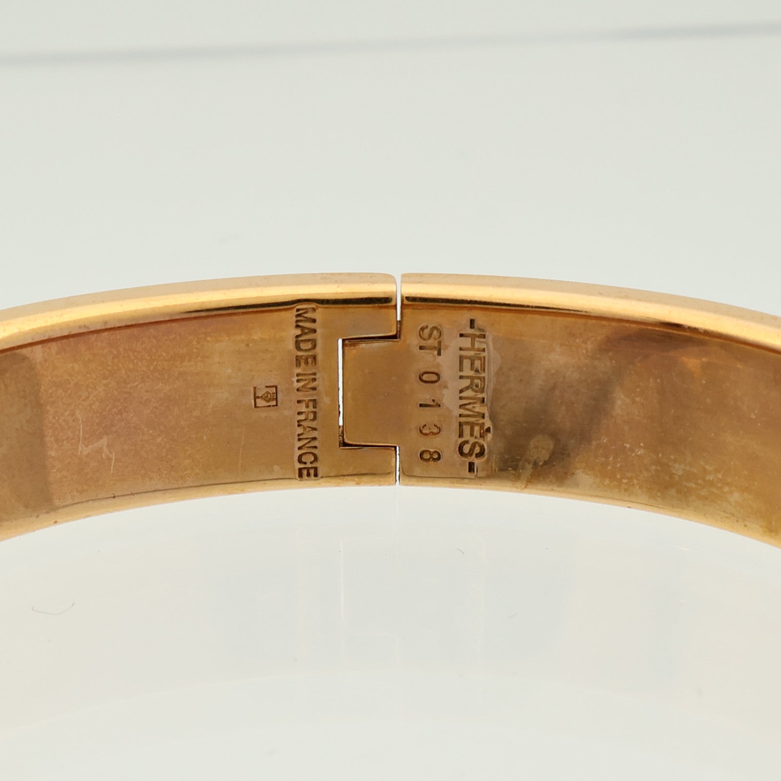 HERMES 金屬/琺瑯Clic H金扣手鐲