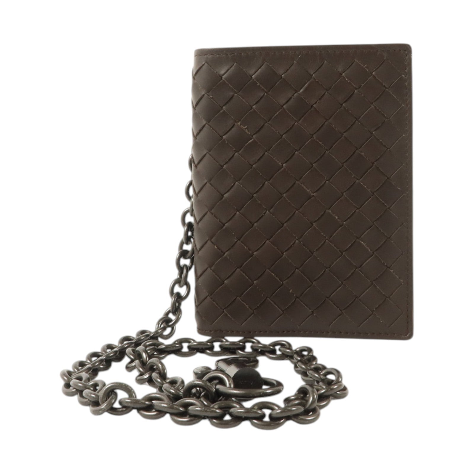 BOTTEGA VENETA 織紋皮革Bifold Wallet With Chain錢包