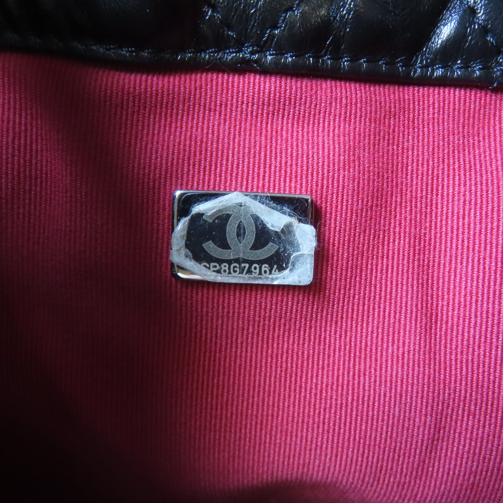 CHANEL 菱格皮革Gabrielle Backpack鏈帶背包黑色