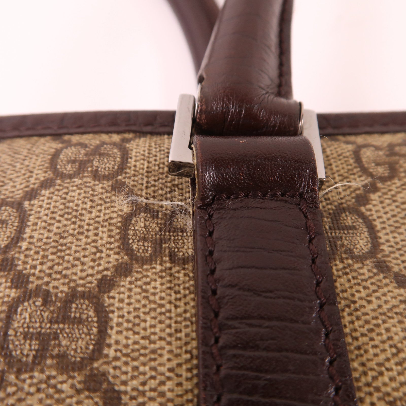 GUCCI SHW Tote Bag 114595 Coated Canvas Brown