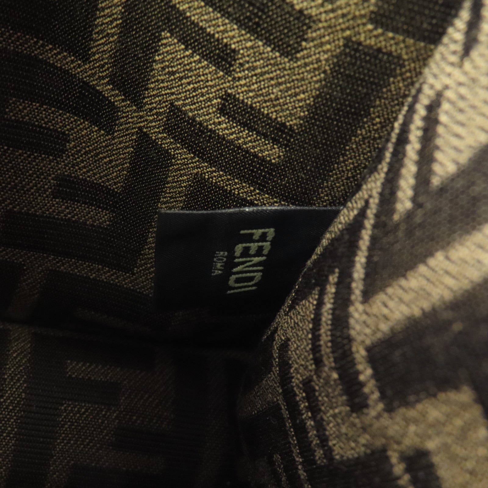 FENDI 牛皮皮革Peekaboo金扣手挽肩背兩用袋棕色