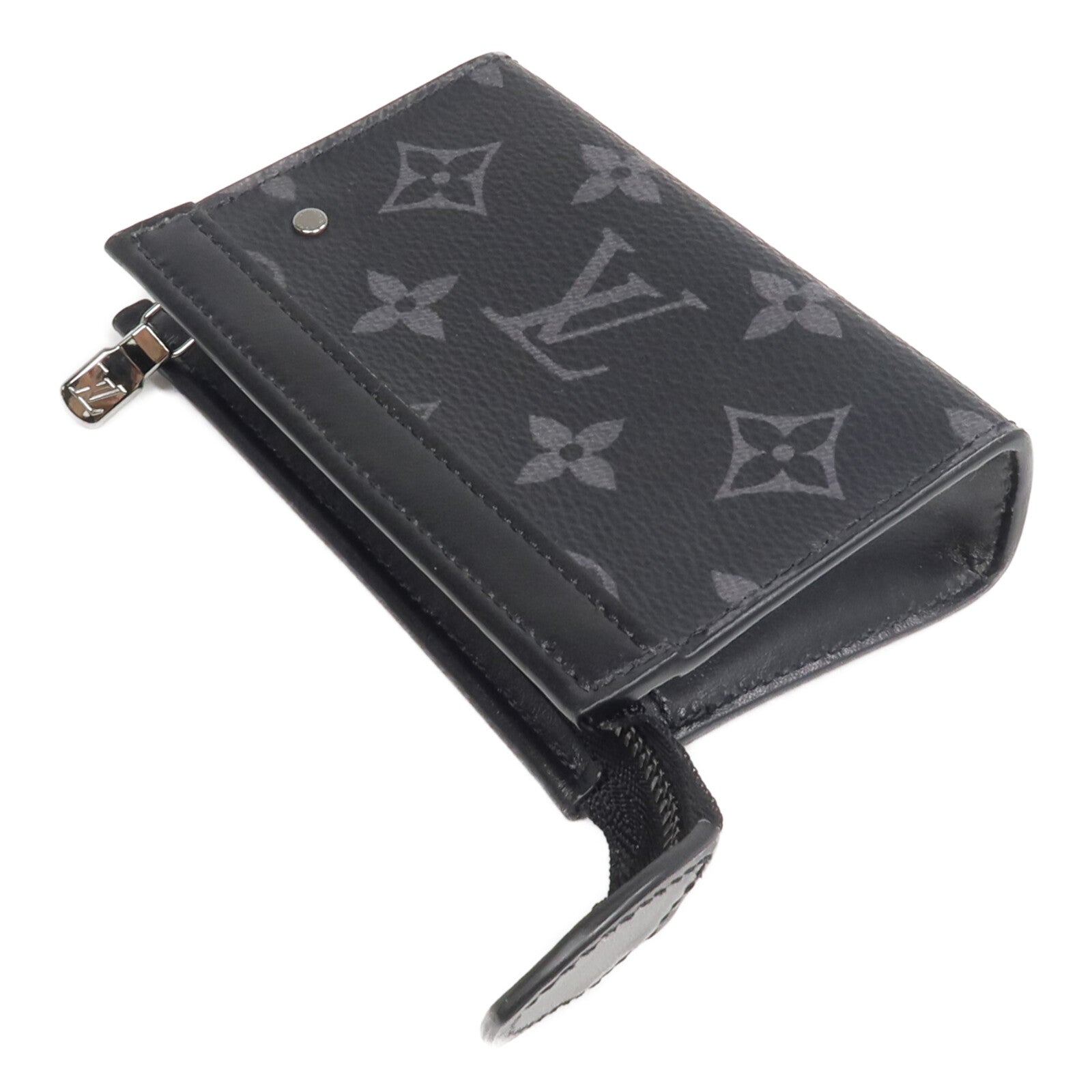 LOUIS VUITTON Monogram Eclipse Key Pouch Voyage鎖匙包