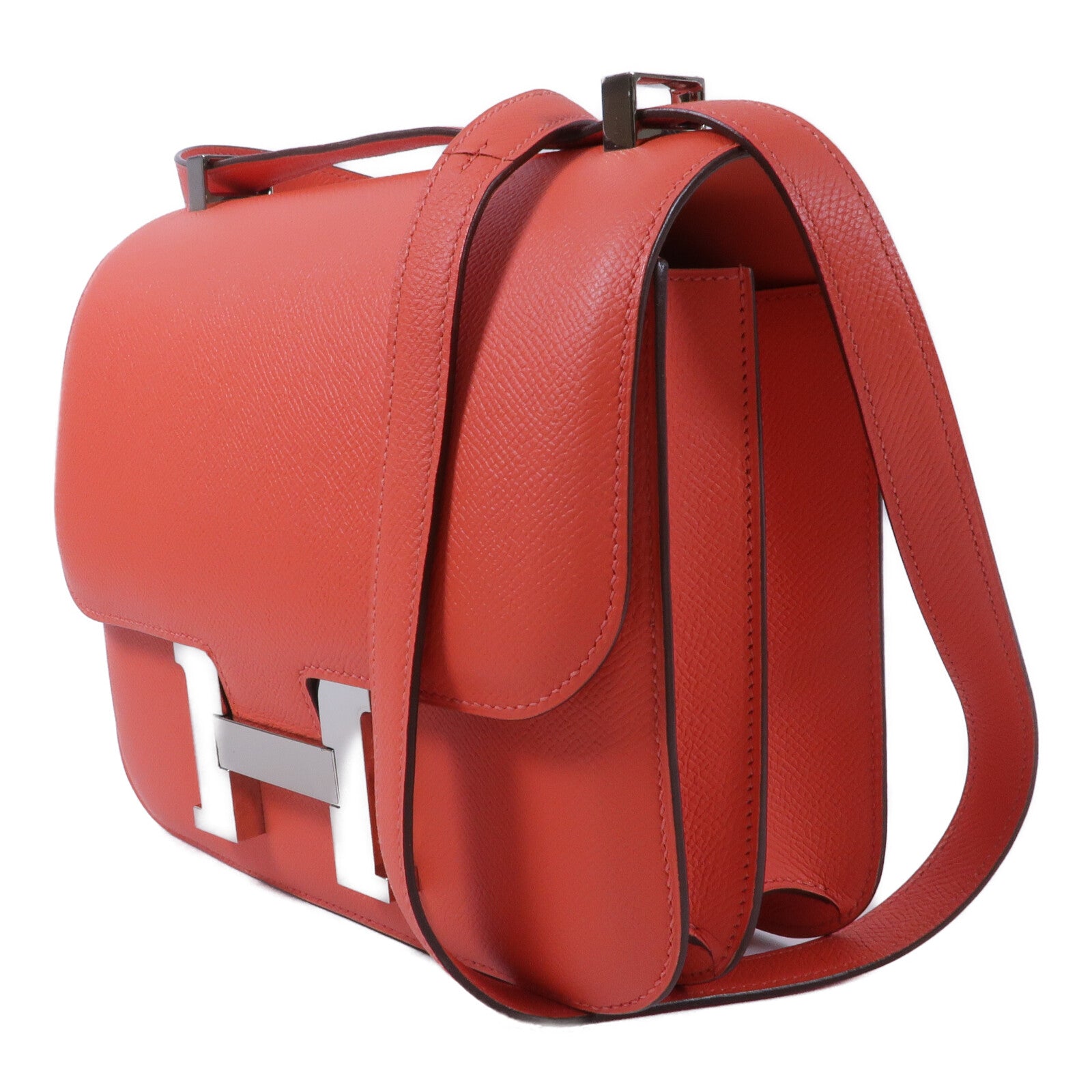 HERMES Epsom皮革Constance 24肩背袋Rose Jaipur