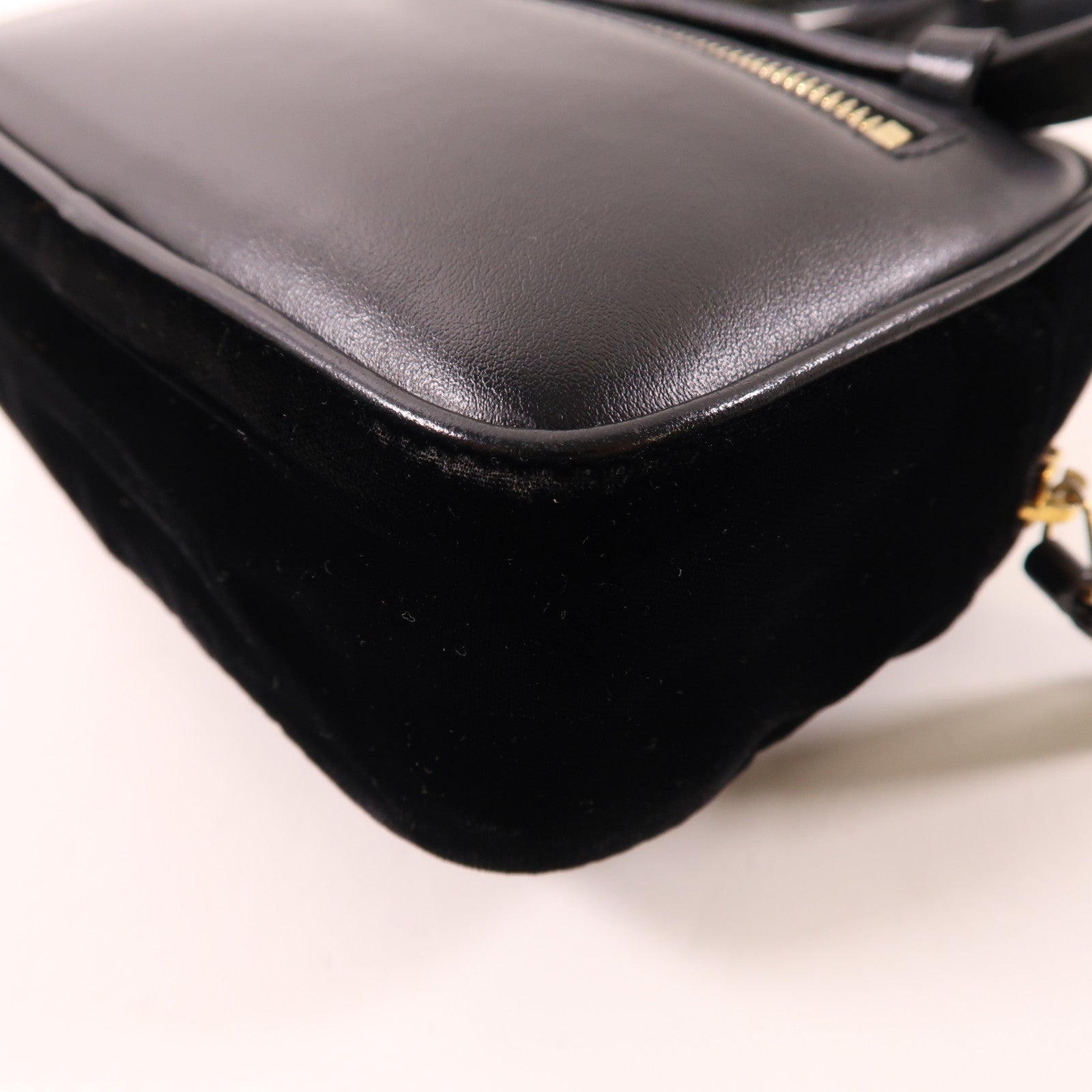 YVES SAINT LAURENT 絨布Lou Belt Bag金扣腰包