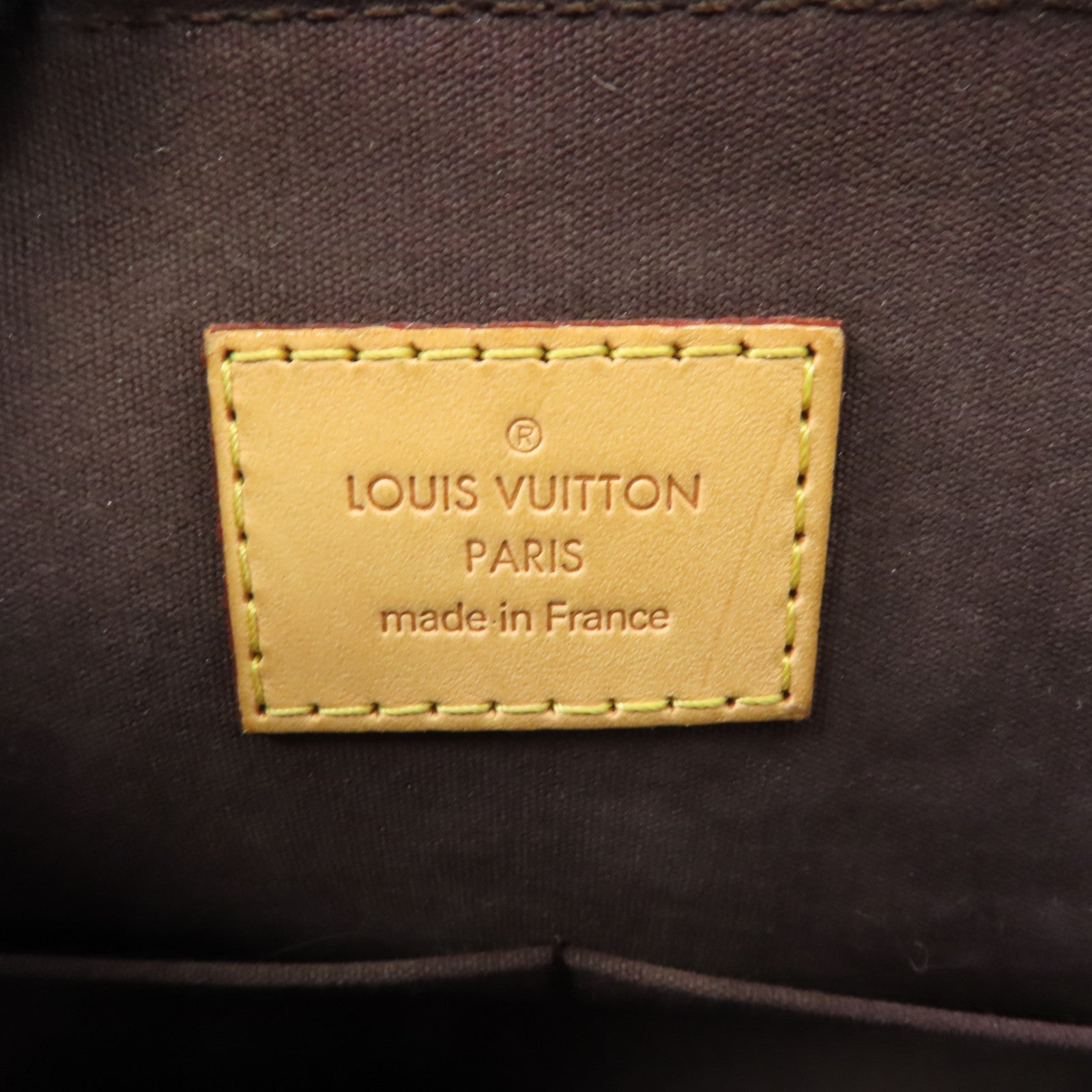 LOUIS VUITTON Vernis Alma金扣手挽袋紫色