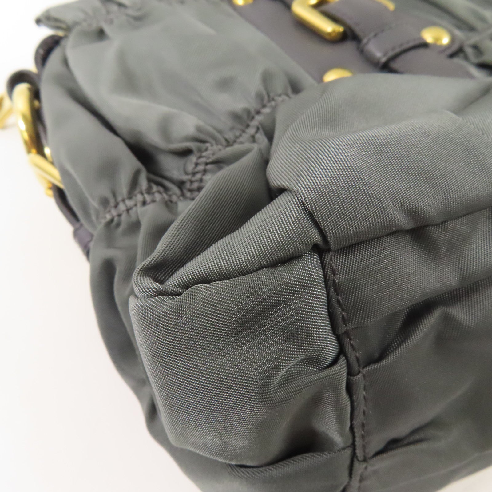 PRADA 尼龍2wayショルダーバッグ金扣手挽肩背兩用袋