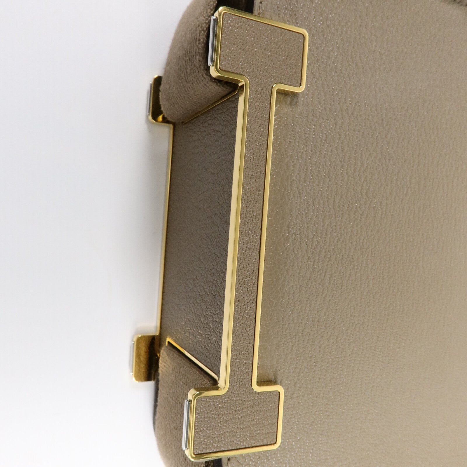 HERMES Chevre皮革Geta肩背袋Etoupe