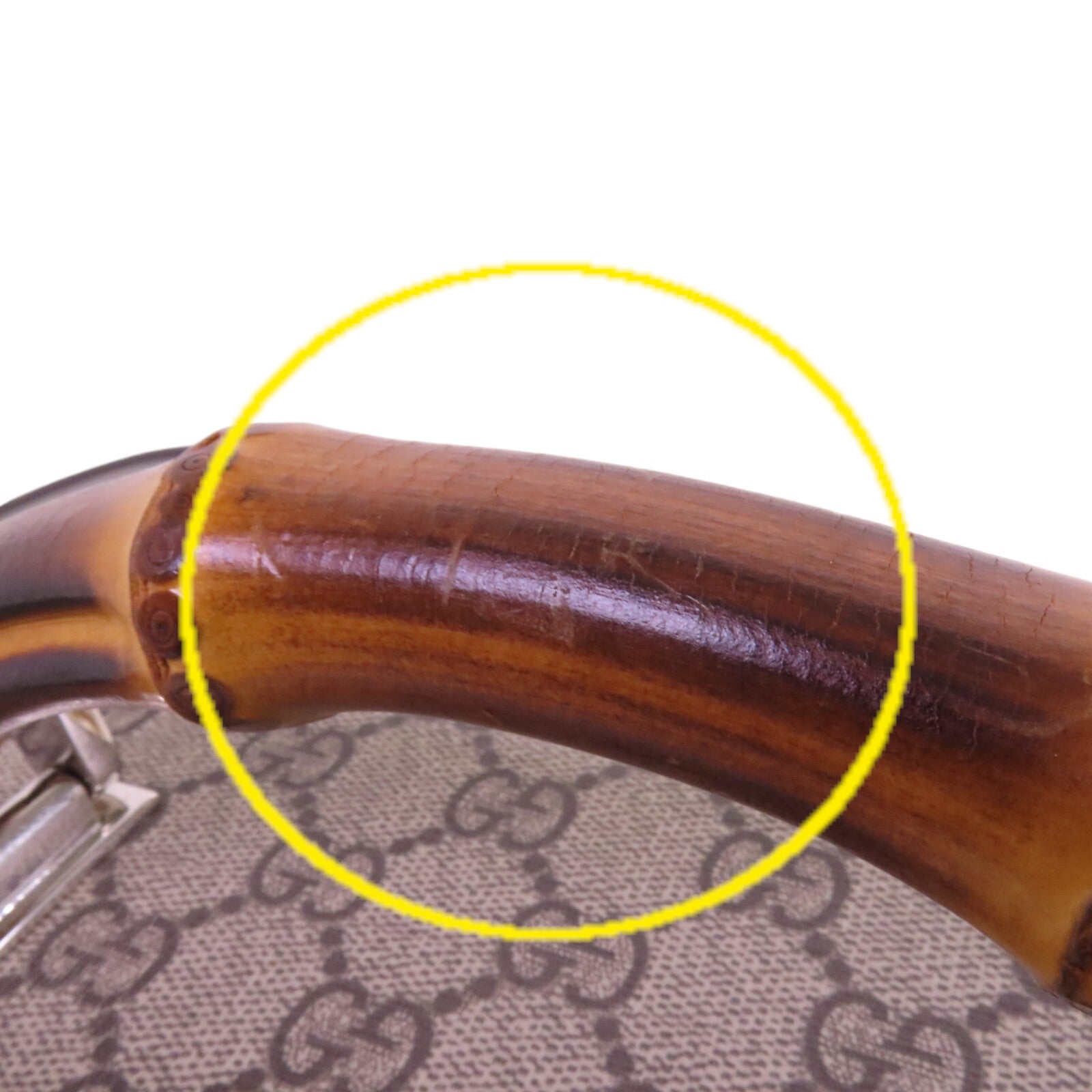 GUCCI 塗層帆布GG Beauty Case銀扣手挽肩背兩用袋