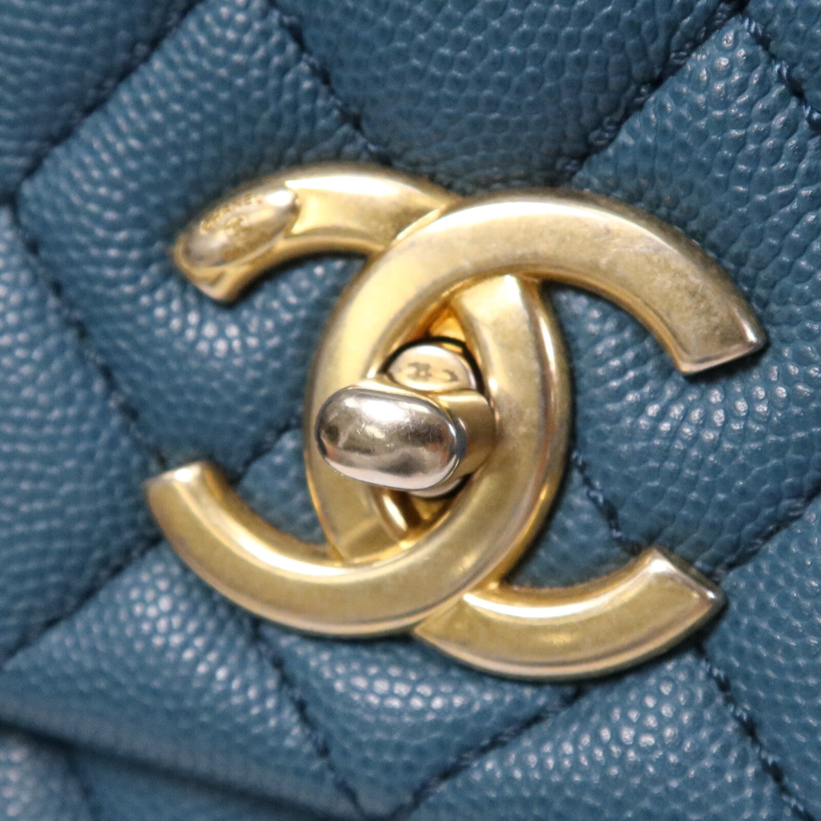 CHANEL 【激減優惠】牛皮皮革Coco Handle金扣鏈帶手挽肩背兩用袋