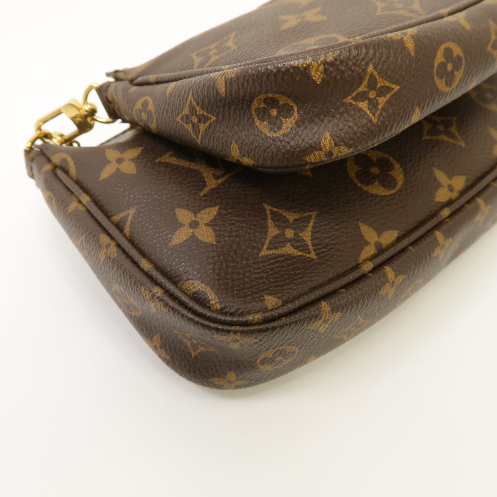 LOUIS VUITTON 【激減優惠】Monogram Multi Pochette Accessoires金扣肩背袋棕色