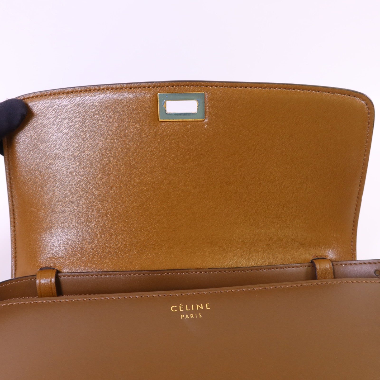 CELINE 牛皮皮革Classic Box金扣肩背袋