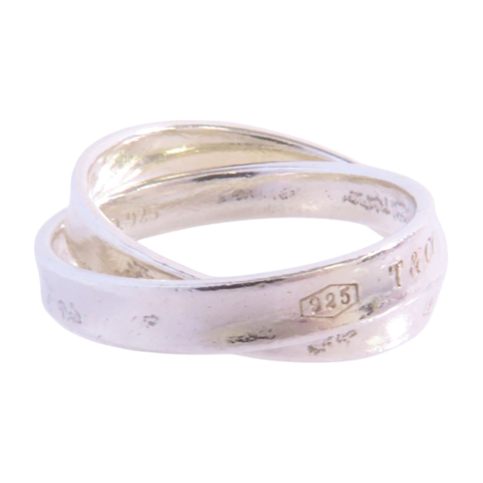 TIFFANY＆CO 925純銀1837 Double Silver Ring戒指US#7.5
