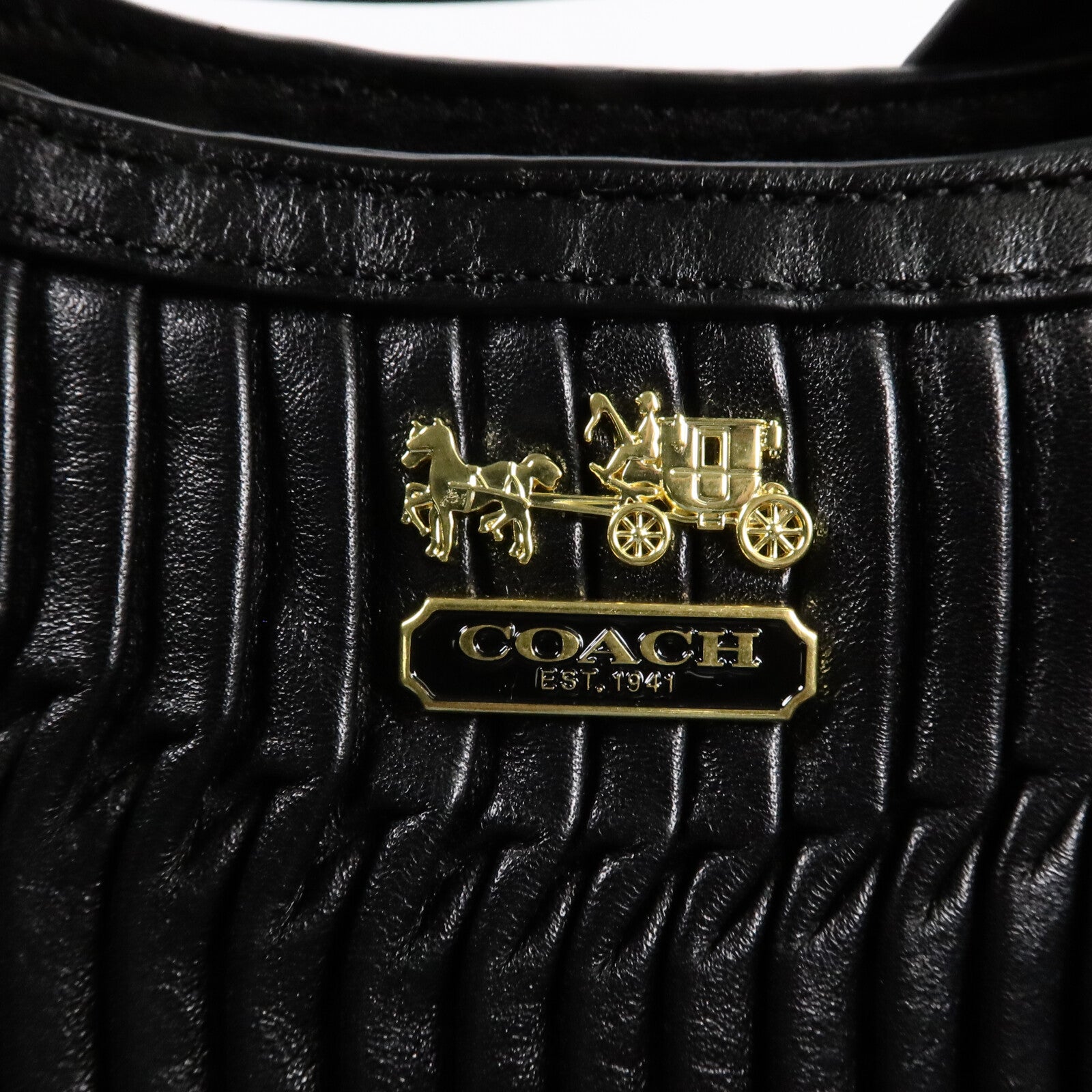 COACH 牛皮皮革Madison Carrie Satchel Bag手挽肩背兩用袋