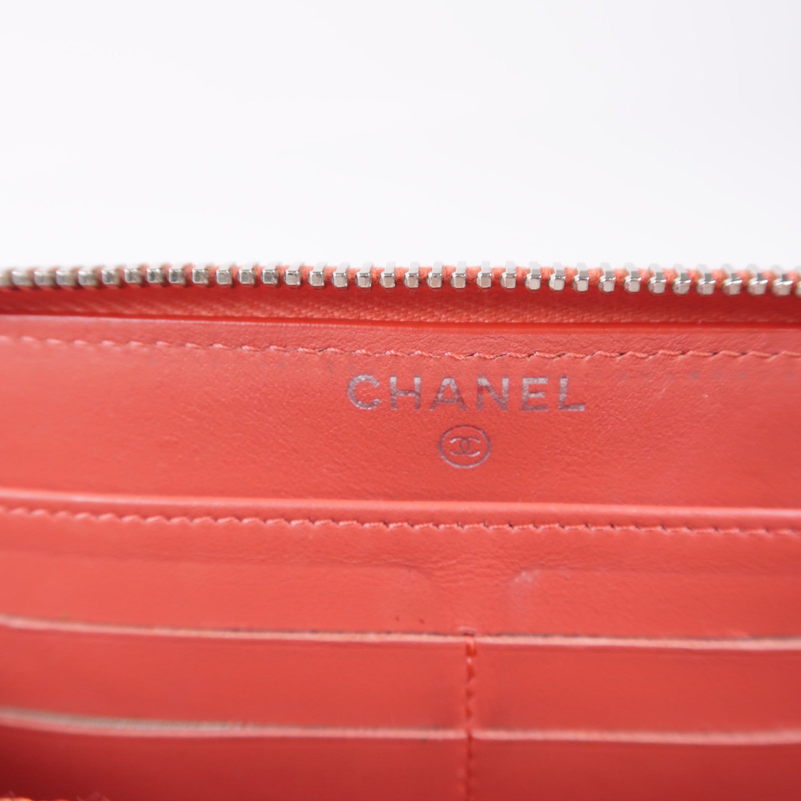CHANEL 漆皮皮革Long Wallet銀扣長錢包