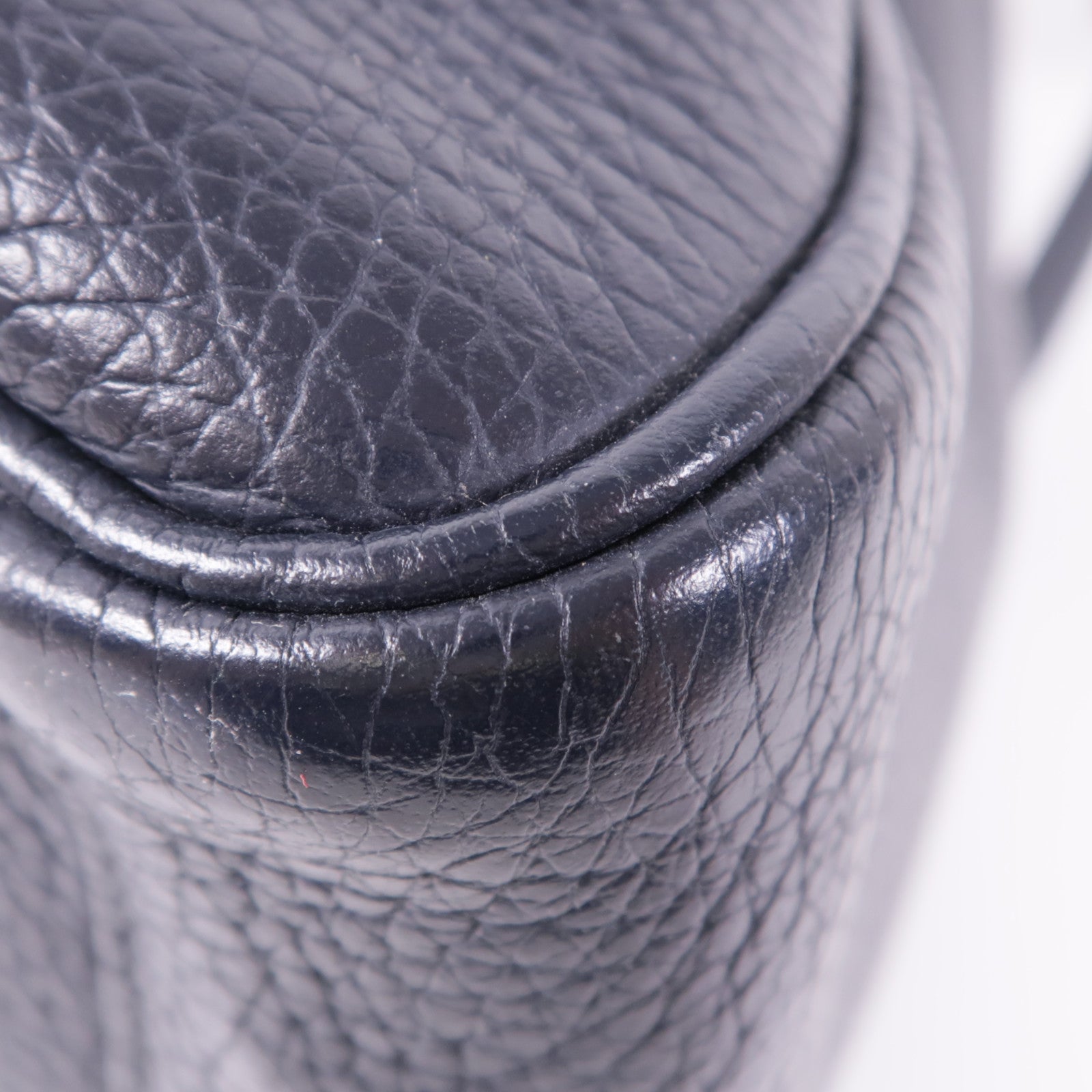 HERMES Clemence皮革Lindy 30銀扣手挽肩背兩用袋2Z Bleu Nuit