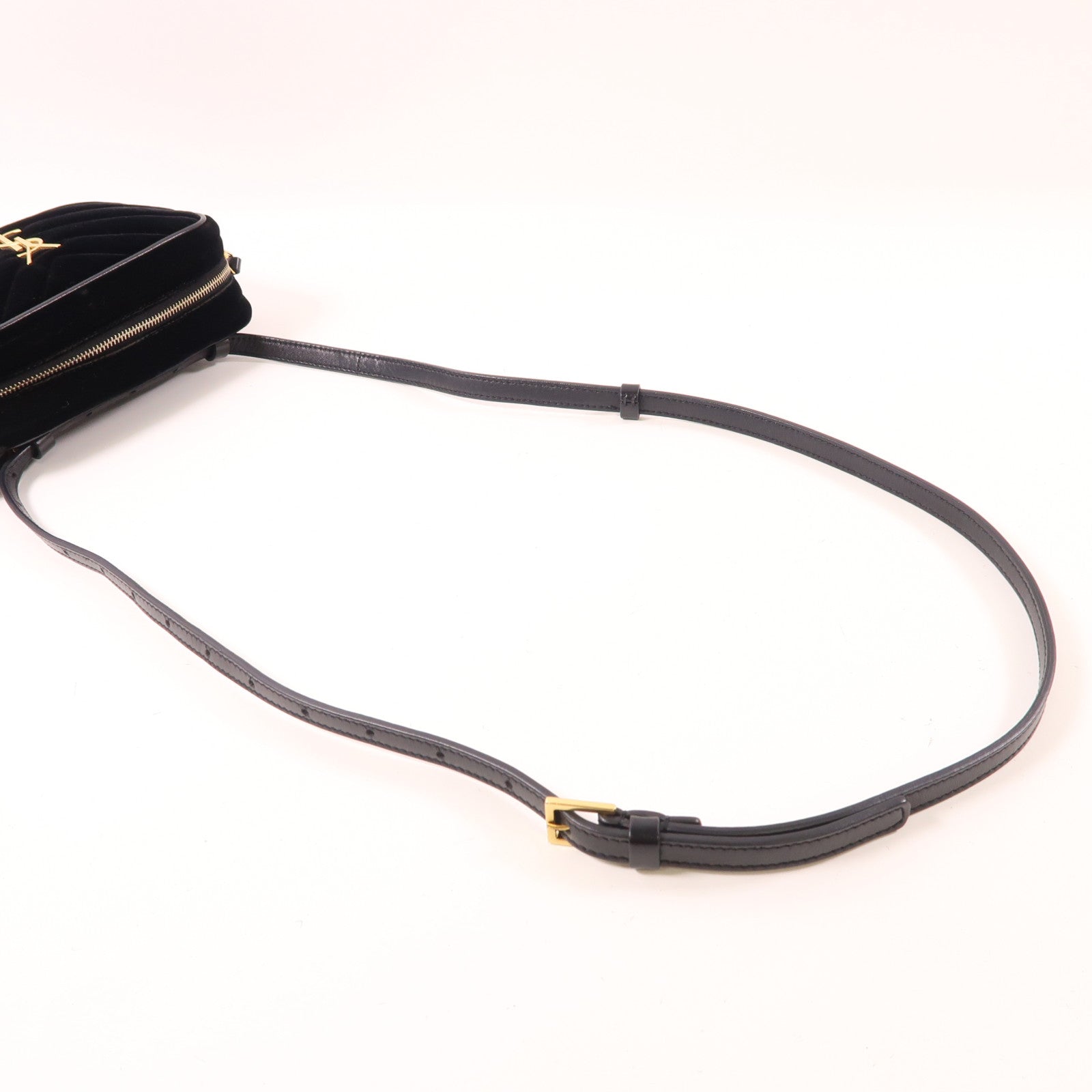 YVES SAINT LAURENT 絨布Lou Belt Bag金扣腰包