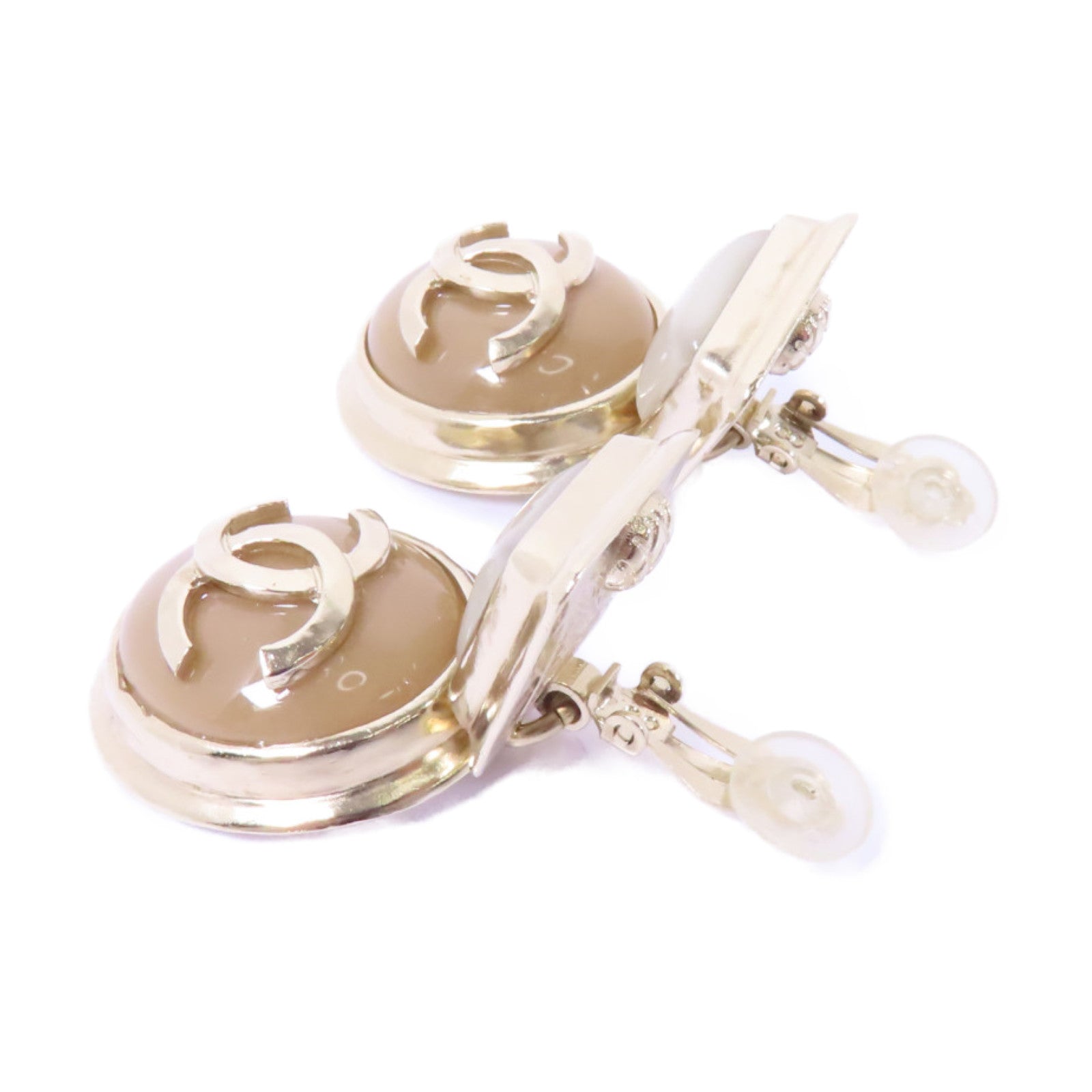 CHANEL 金屬Earrings耳環金色/米色/白色