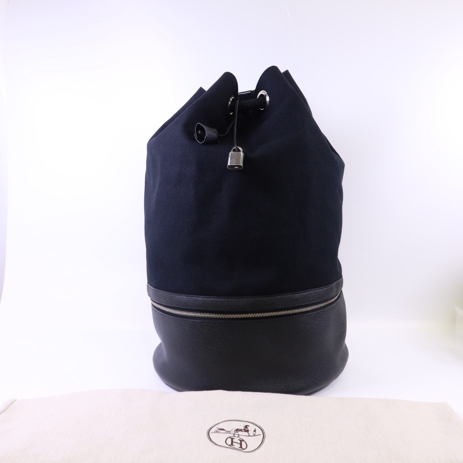 HERMES 帆布Babord背包Noir