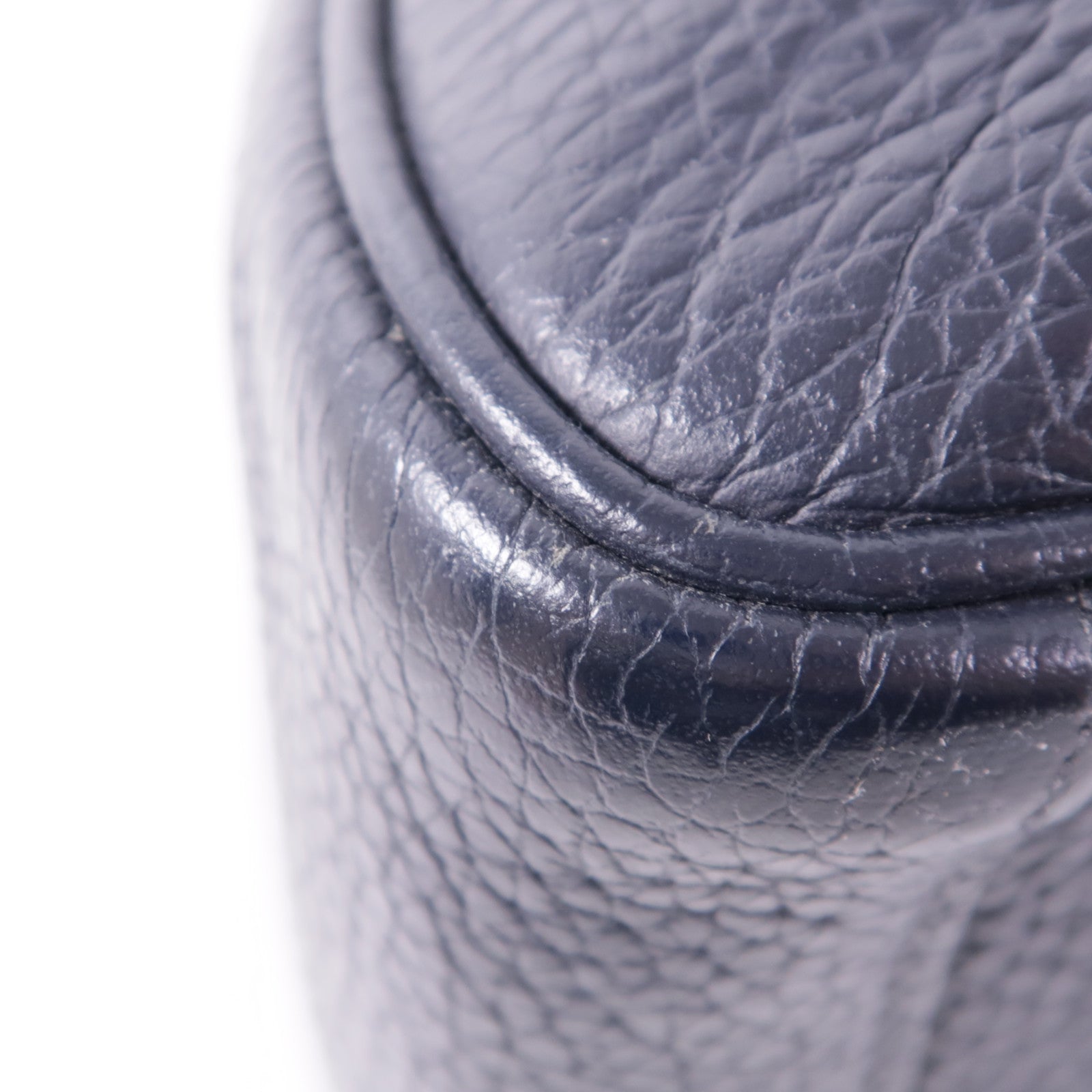 HERMES Clemence皮革Lindy 30銀扣手挽肩背兩用袋2Z Bleu Nuit