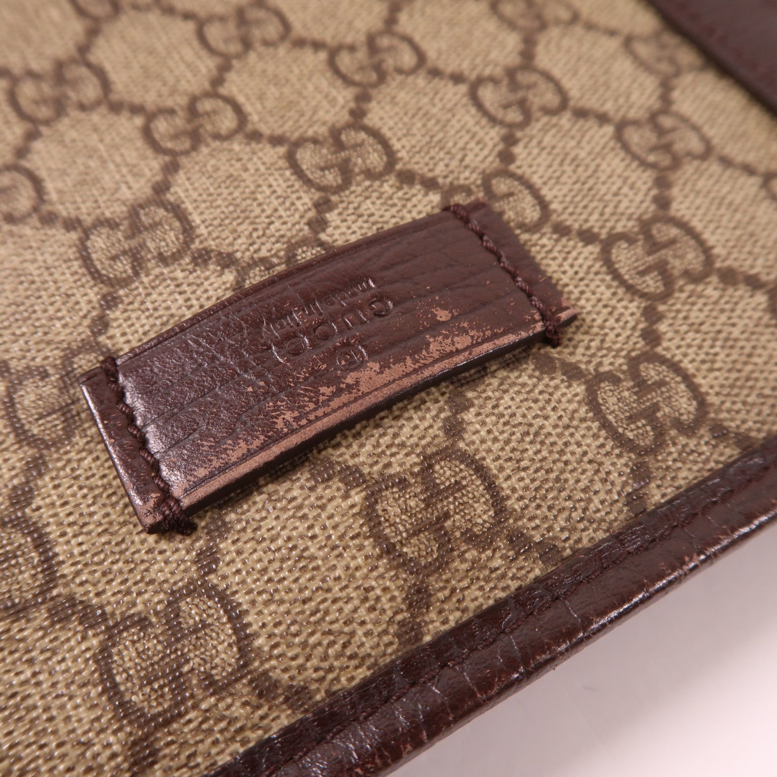 GUCCI SHW Tote Bag 114595 Coated Canvas Brown