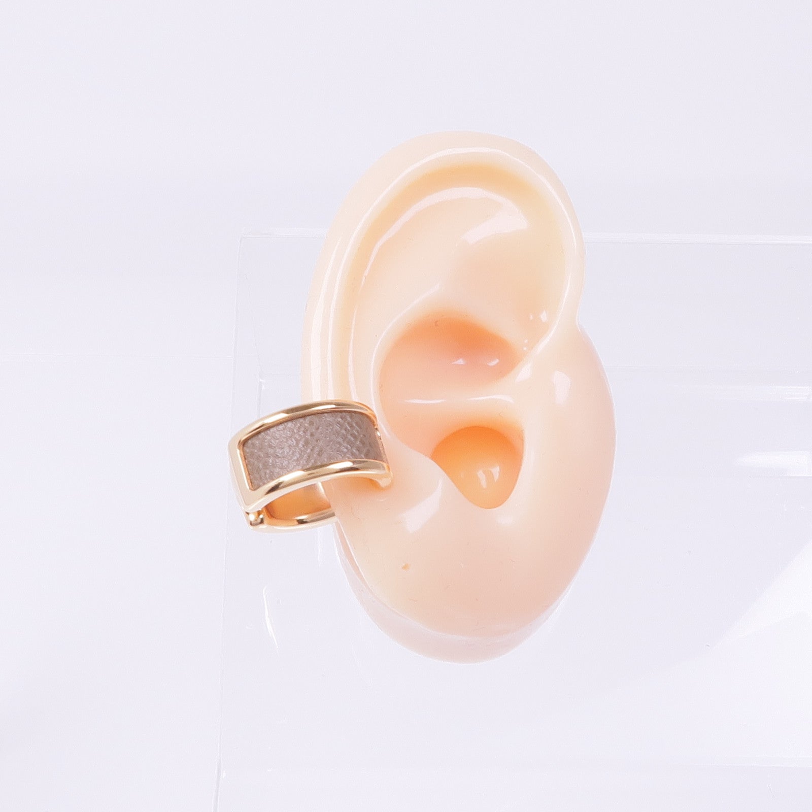 HERMES 【激減優惠】金屬/皮革Olympe Ear Cuff耳夾