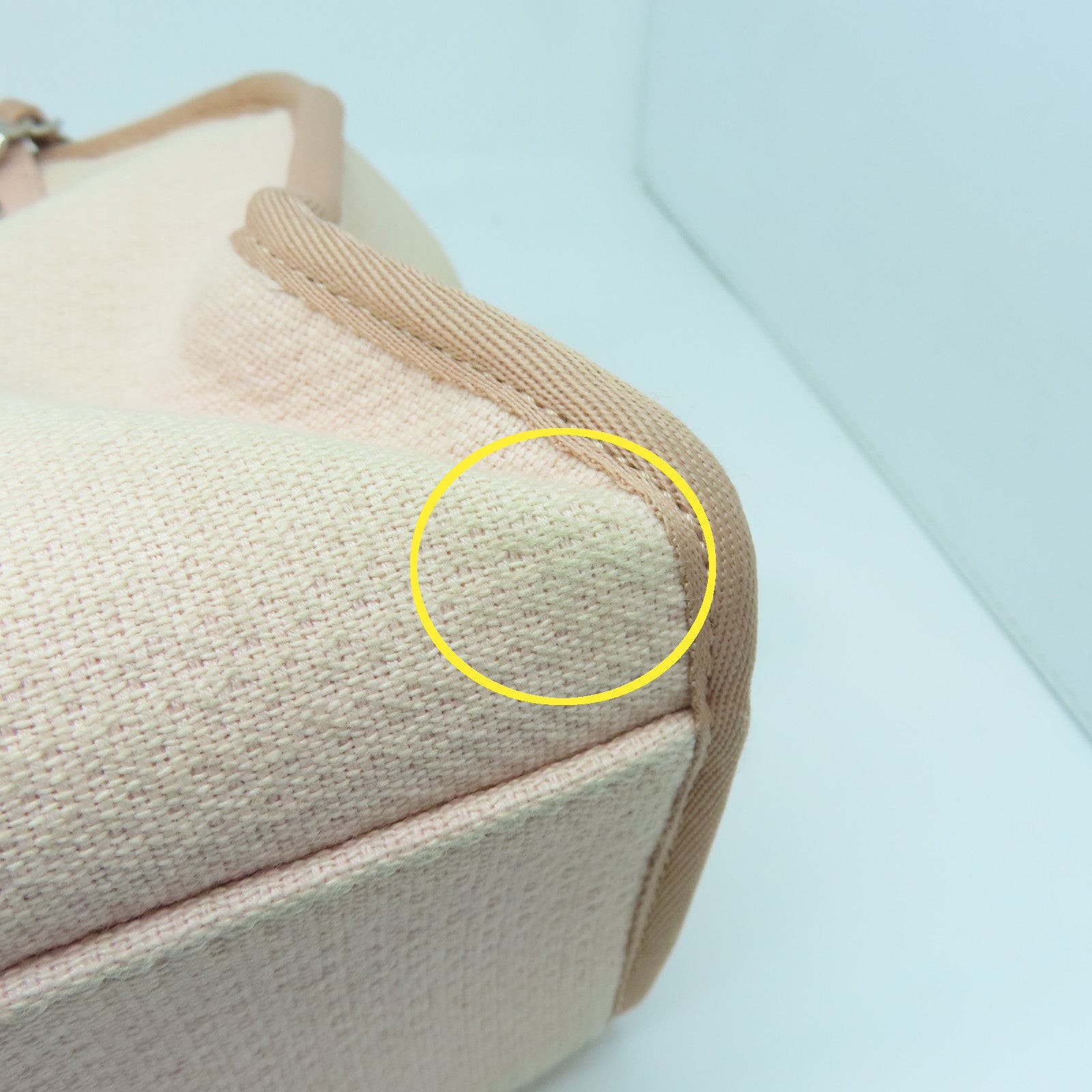 CHANEL 帆布Deauville 2 Way Bag银扣手挽肩背两用袋粉红色