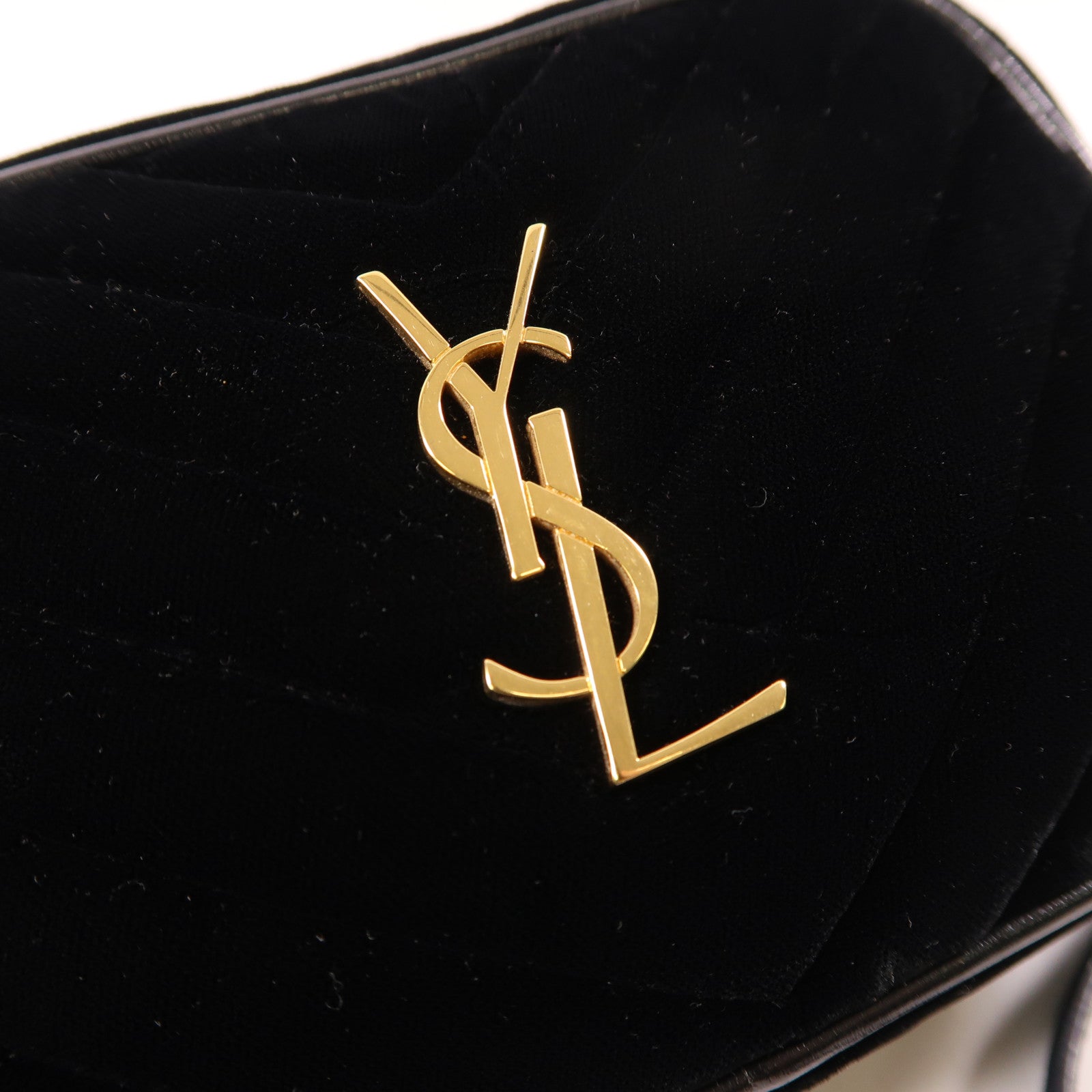 YVES SAINT LAURENT 絨布Lou Belt Bag金扣腰包