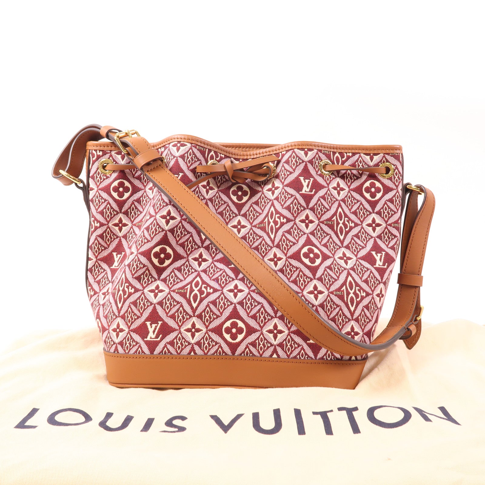 LOUIS VUITTON Since 1854 Petit Noe Shoulder Bag M57154 Monogram Jacquard Red