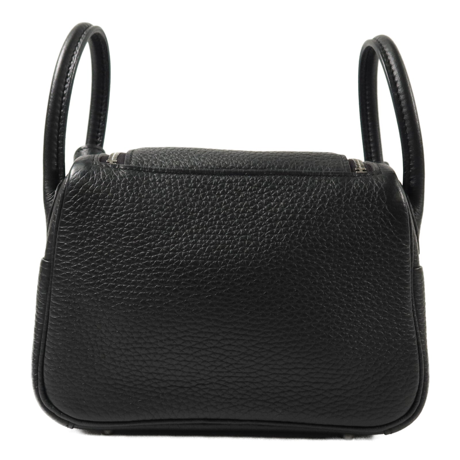 HERMES Clemence皮革Mini Lindy手挽肩背兩用袋Noir