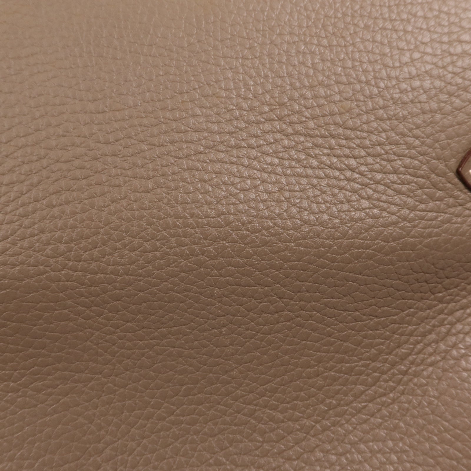 HERMES Clemence皮革Jypsiere銀扣肩背袋Etoupe