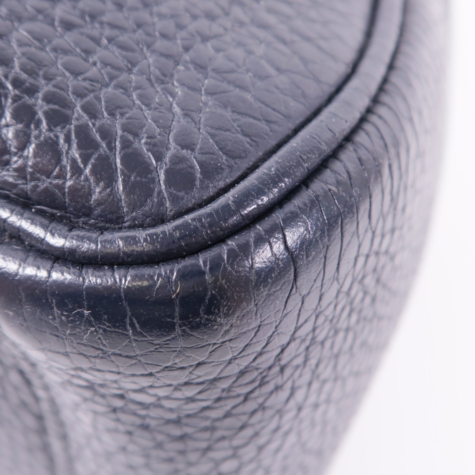 HERMES Clemence皮革Lindy 30銀扣手挽肩背兩用袋2Z Bleu Nuit