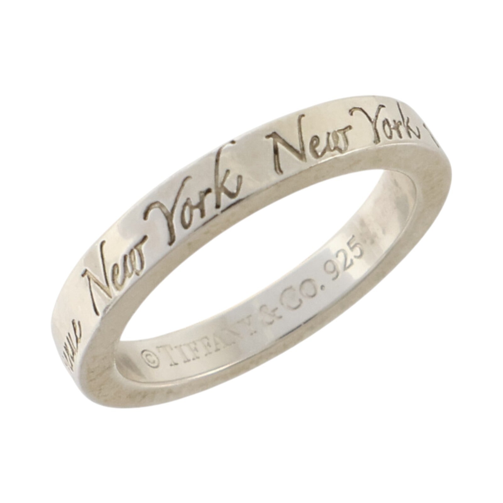 TIFFANY＆CO 925純銀Tiffany Notes Narrow Ring戒指