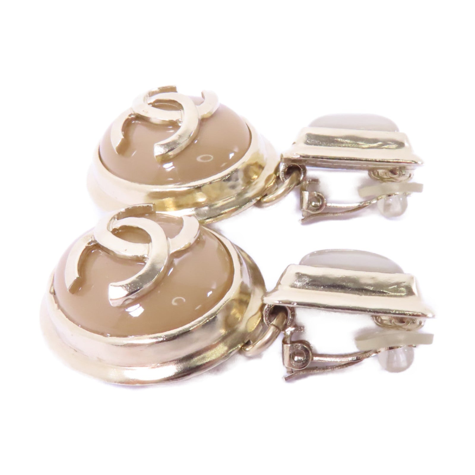 CHANEL 金屬Earrings耳環金色/米色/白色