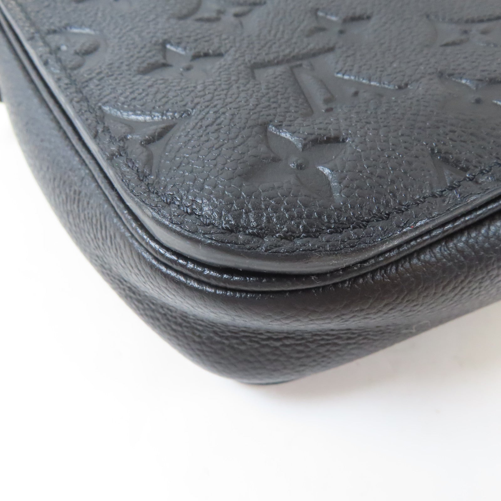 LOUIS VUITTON Monogram Empreinte Pochette Metis金扣手挽肩背兩用袋黑色