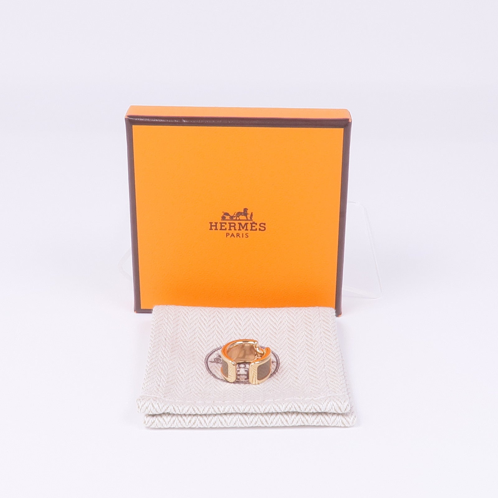 HERMES 【激減優惠】金屬/皮革Olympe Ear Cuff耳夾