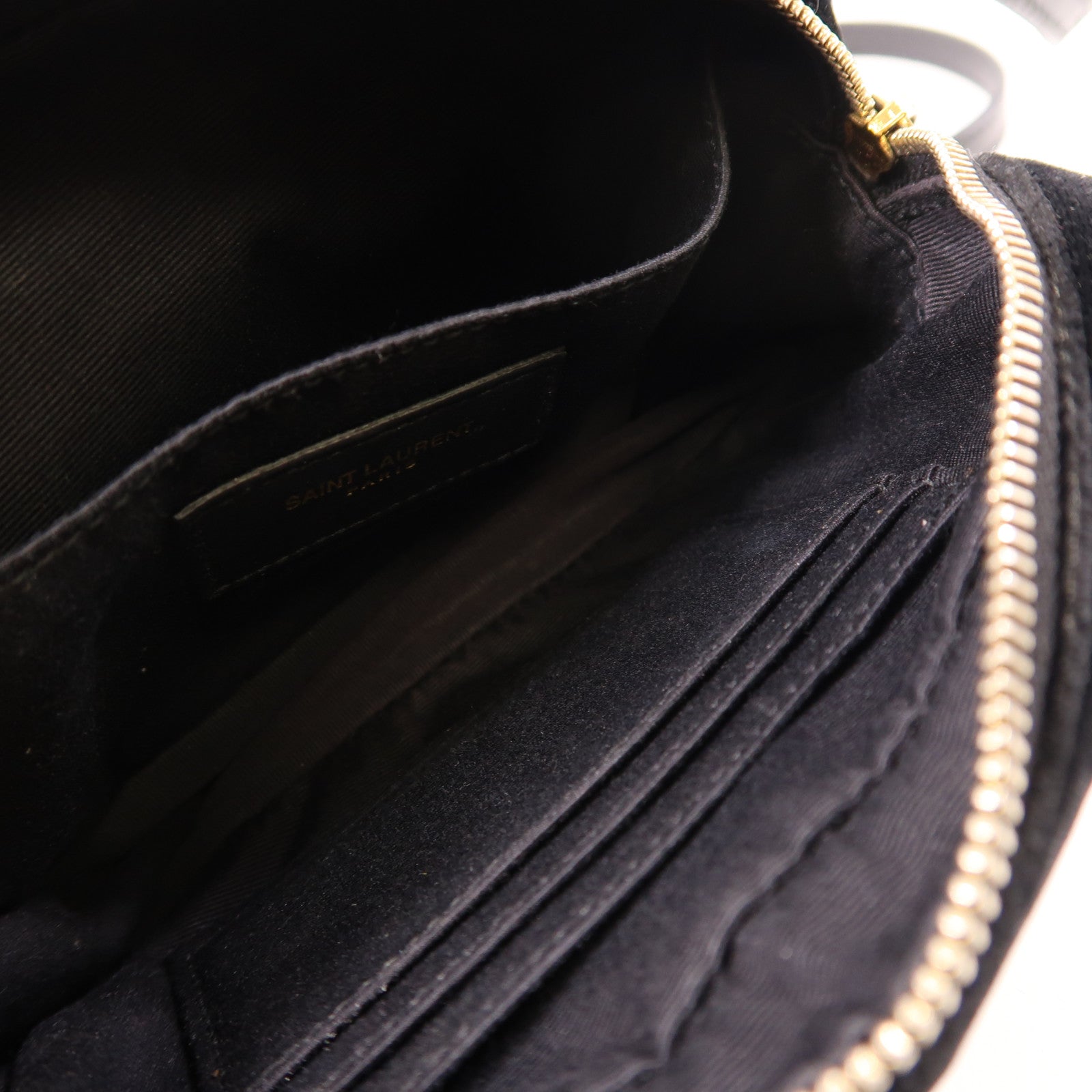 YVES SAINT LAURENT 絨布Lou Belt Bag金扣腰包