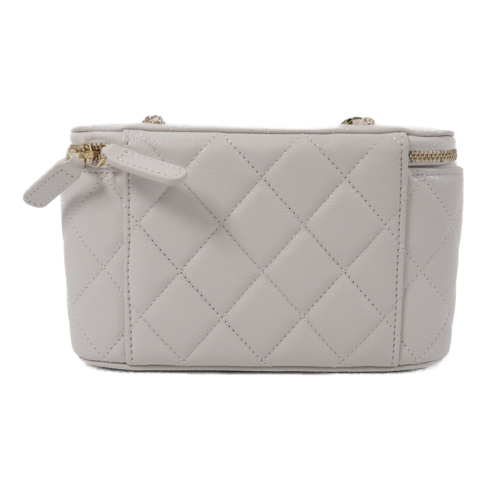 CHANEL 牛皮皮革Vanity Case鏈帶肩背袋