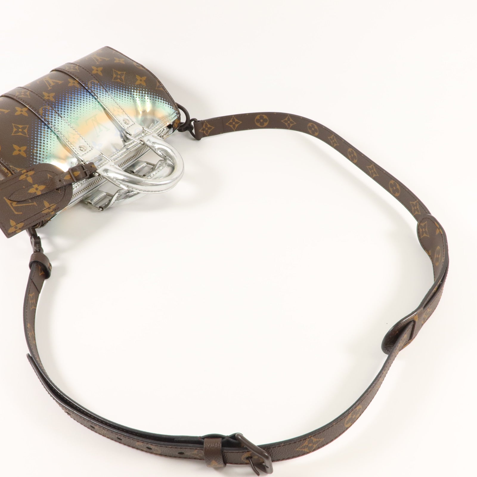 LOUIS VUITTON Mono-Metallic Nebula Keepall Bandouliere 25手挽肩背兩用袋