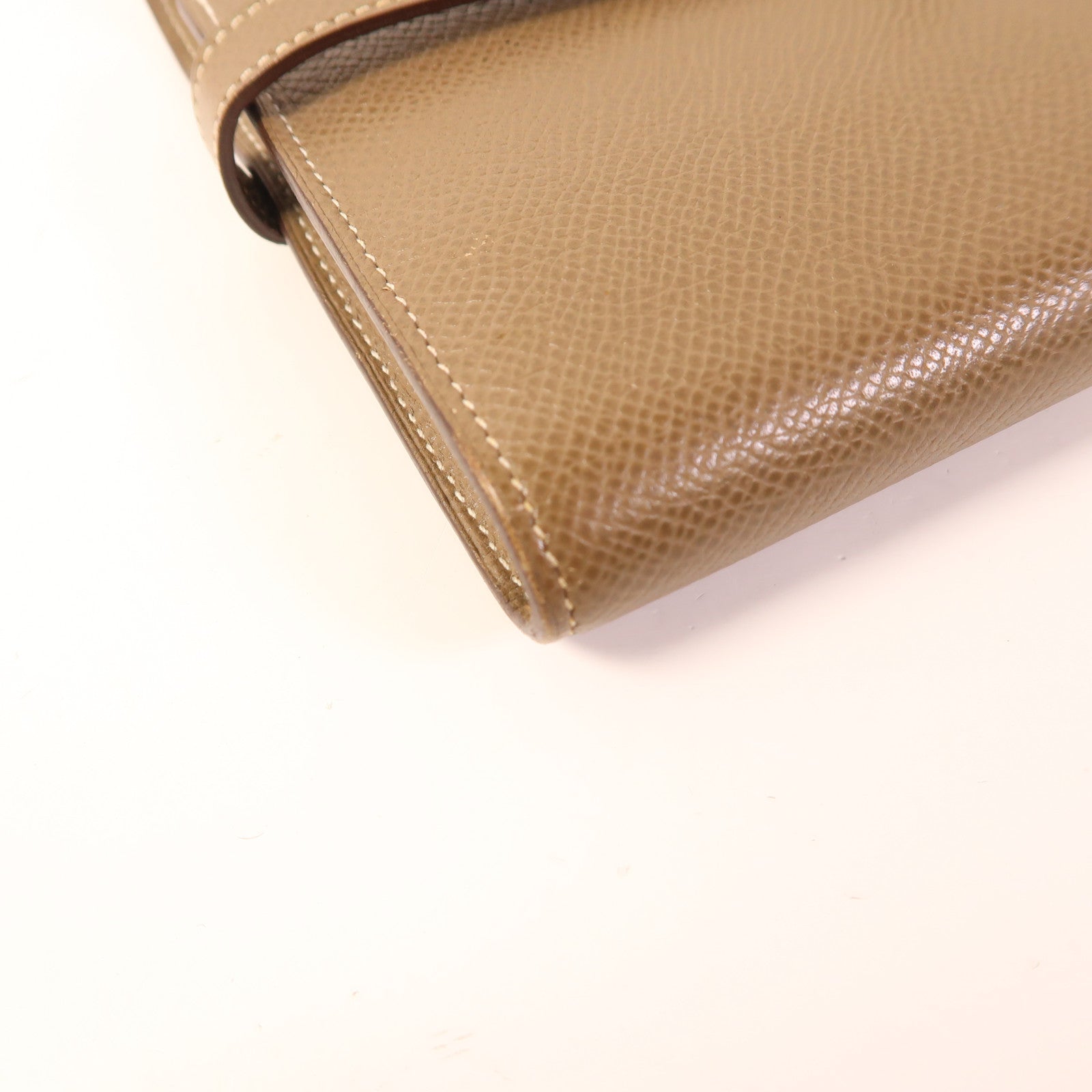 HERMES Epsom皮革Kelly Long Wallet銀扣長錢包
