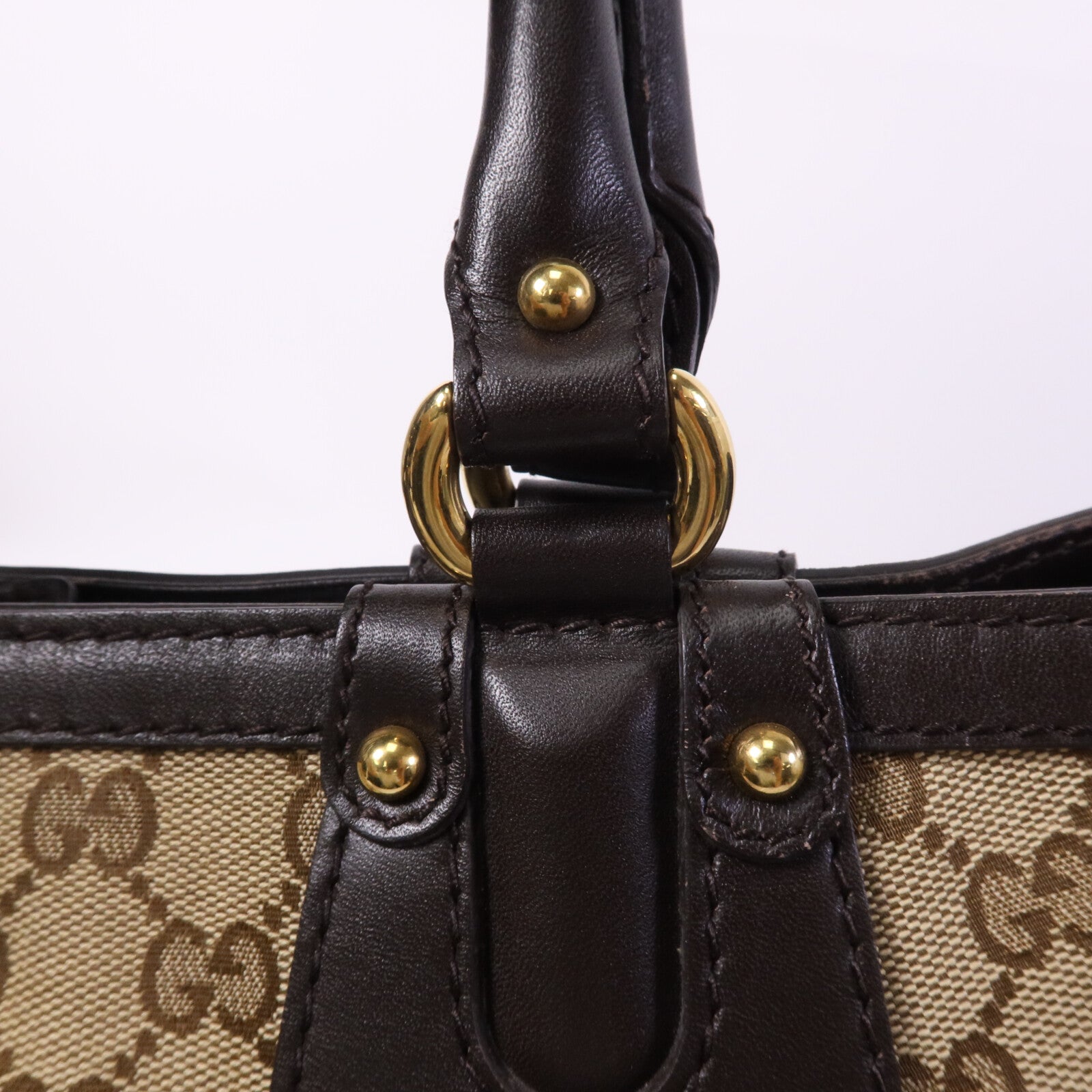 GUCCI 帆布Scarette Tote Bag金扣手挽袋