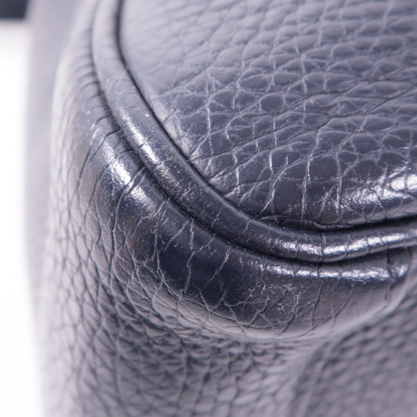 HERMES Clemence皮革Lindy 30銀扣手挽肩背兩用袋2Z Bleu Nuit