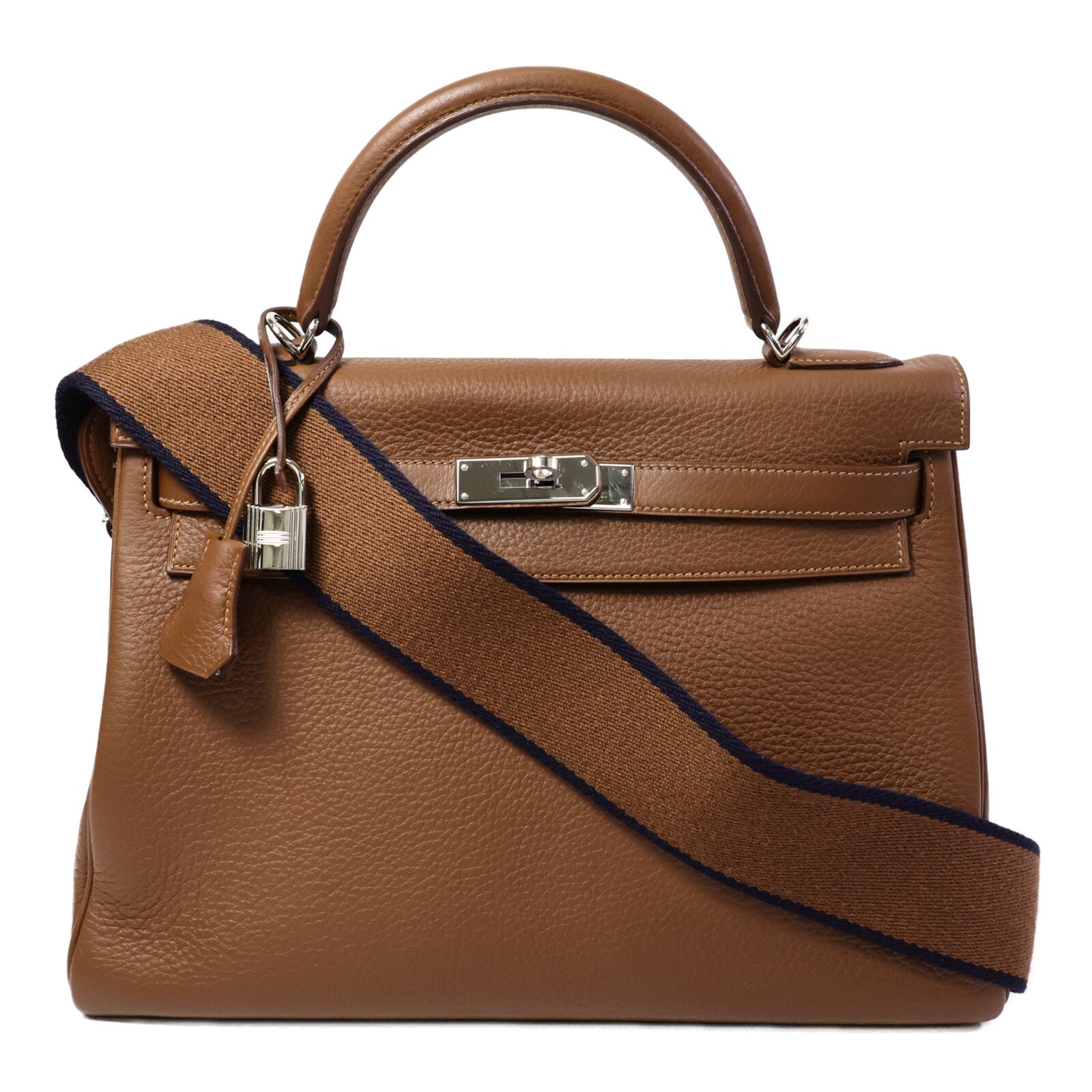 HERMES Clemence皮革Kelly 32手挽肩背兩用袋