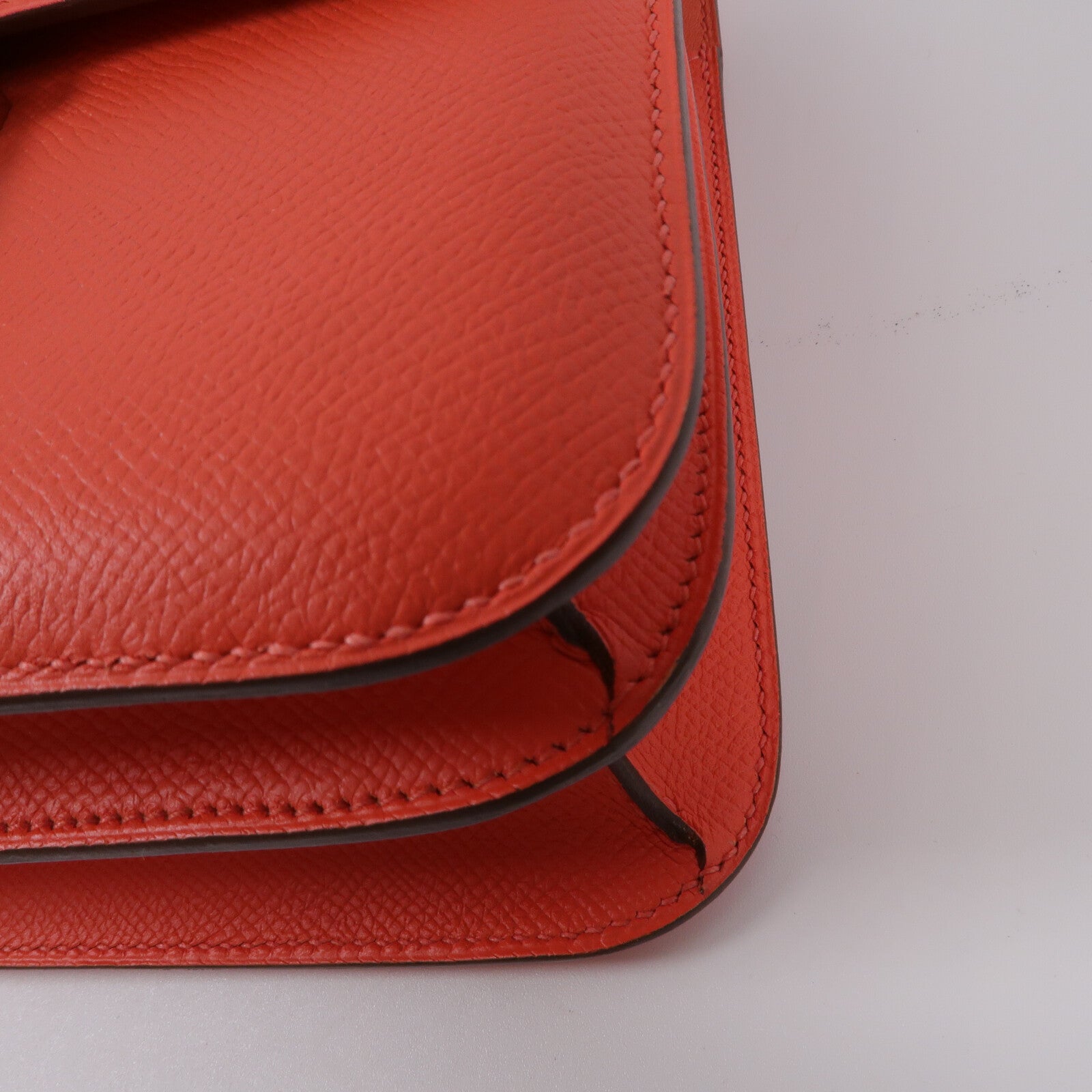 HERMES Epsom皮革Constance 24肩背袋Rose Jaipur