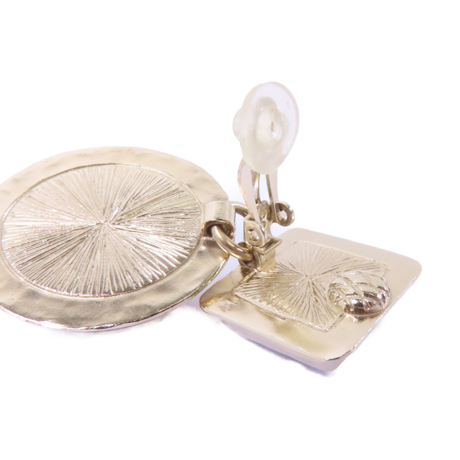 CHANEL 金屬Earrings耳環金色/米色/白色