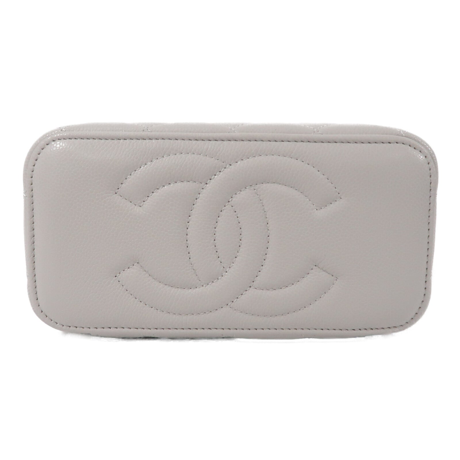 CHANEL 牛皮皮革Vanity Case鏈帶肩背袋