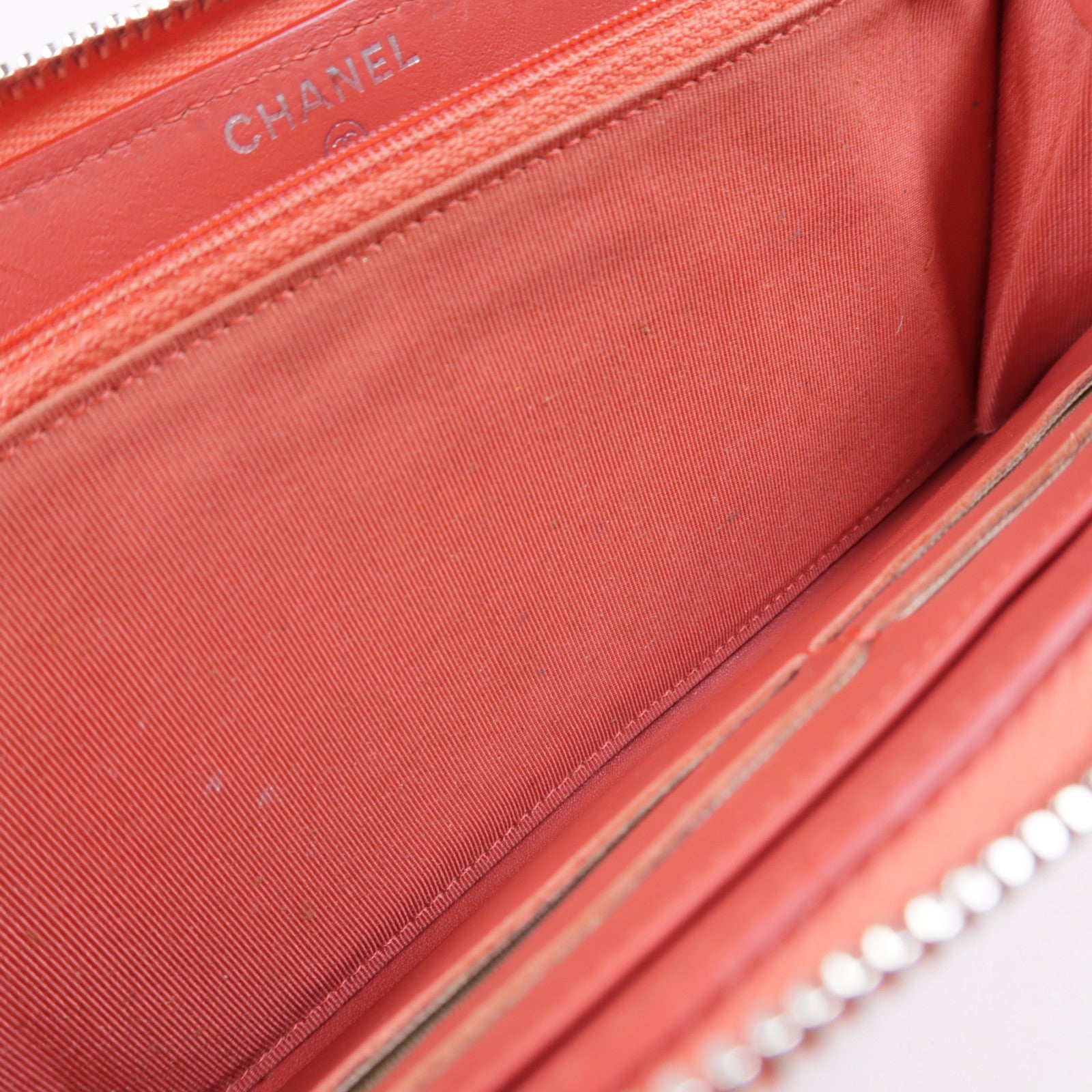 CHANEL 漆皮皮革Long Wallet銀扣長錢包