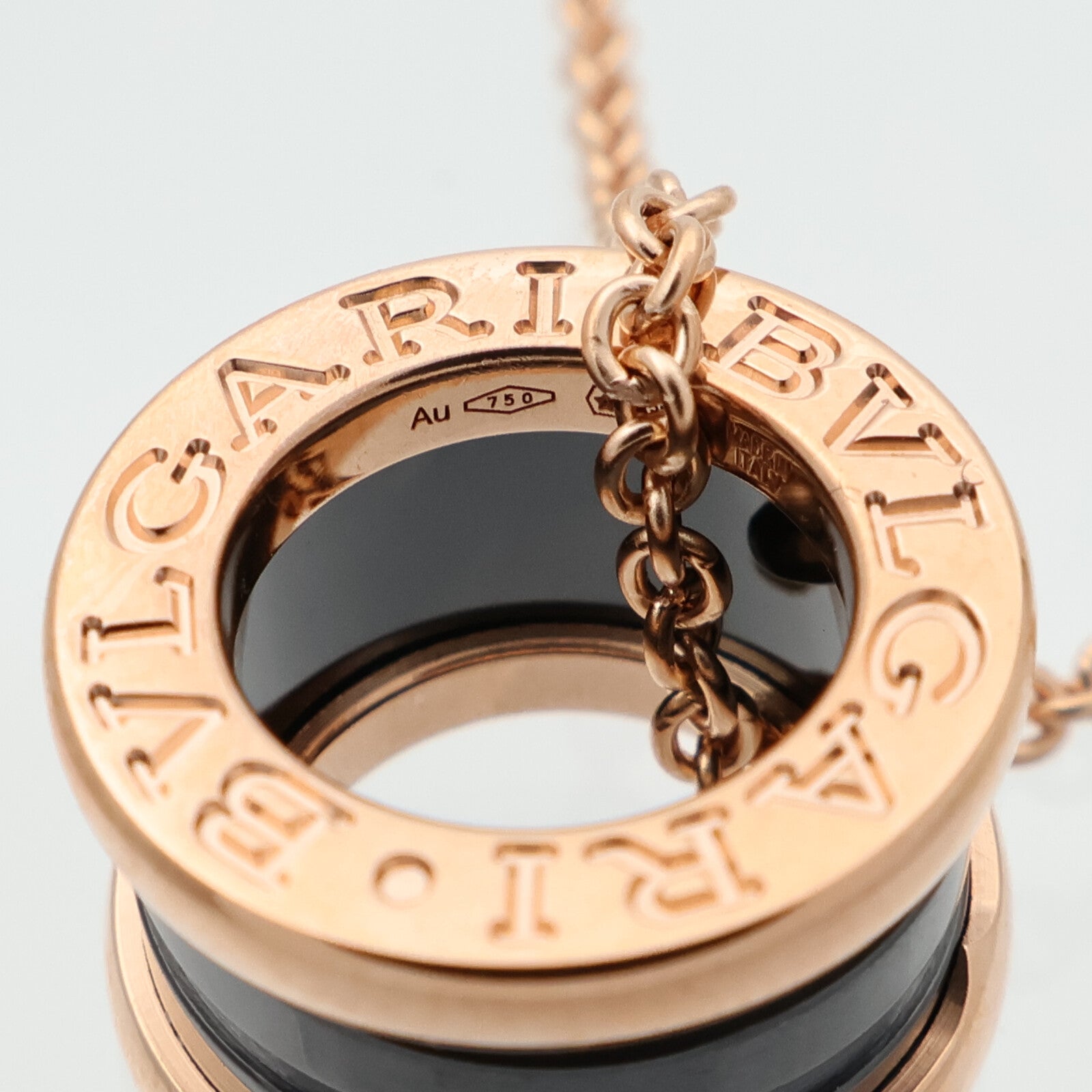 BVLGARI 18K玫瑰金B-Zero 1項鍊