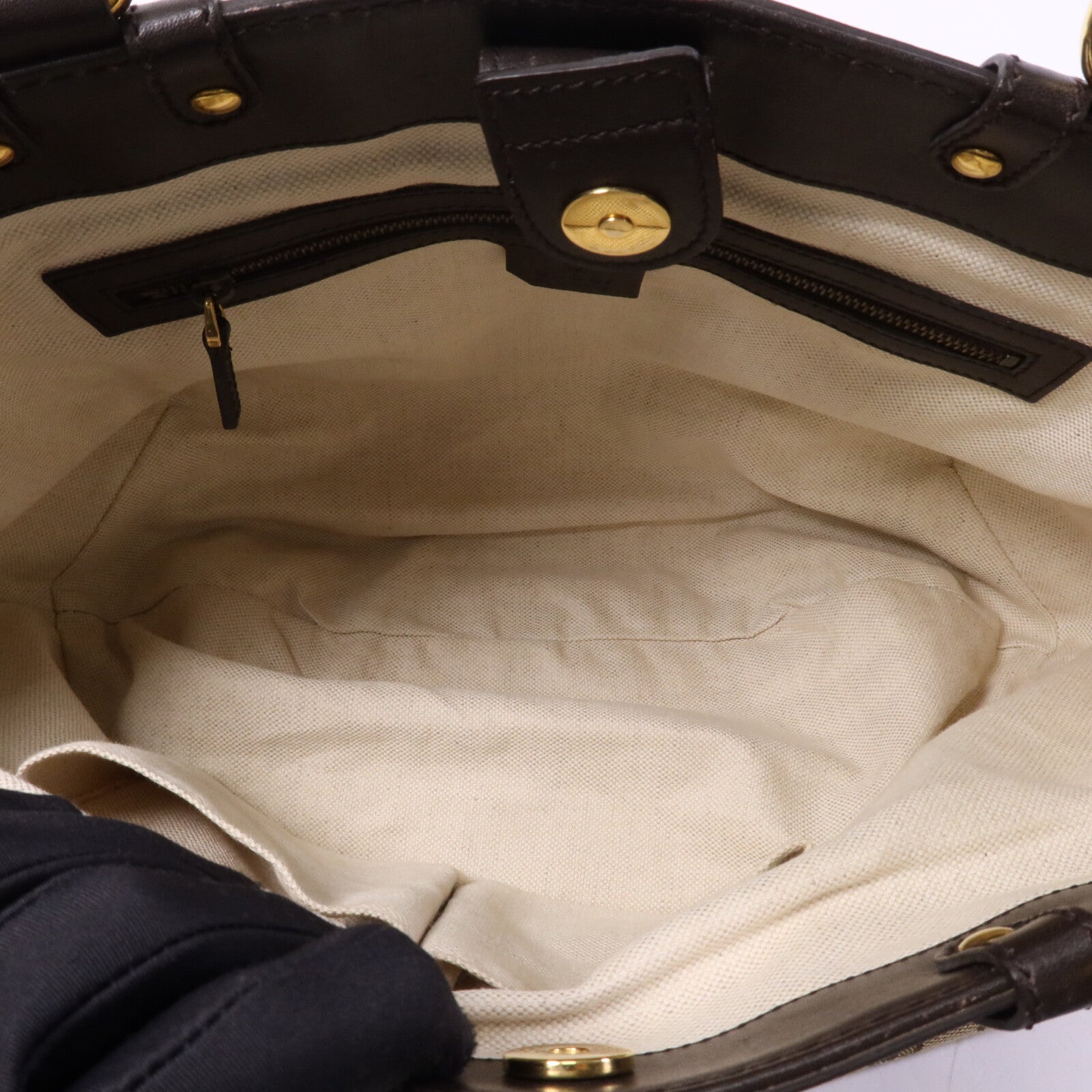 GUCCI 帆布Scarette Tote Bag金扣手挽袋