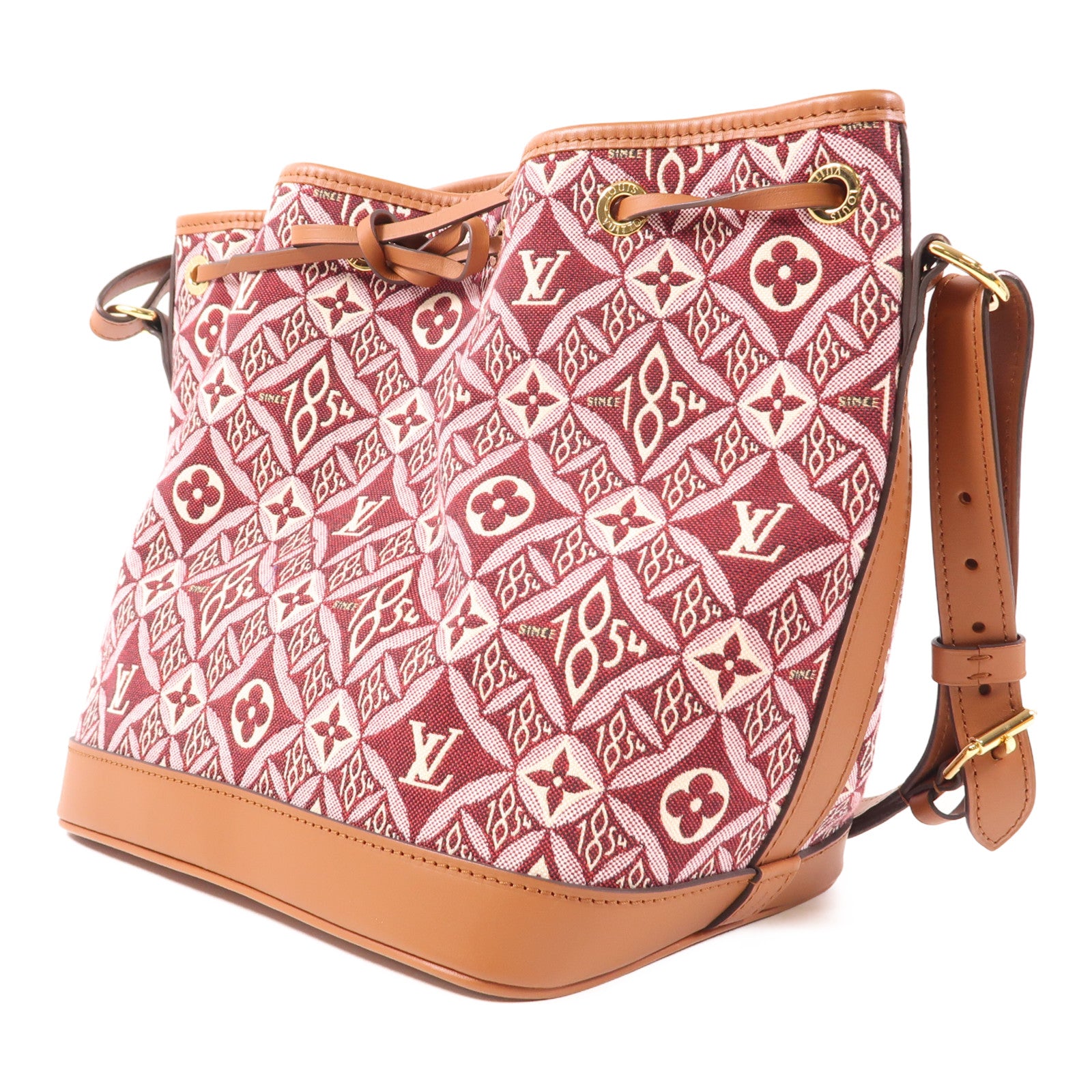 LOUIS VUITTON Since 1854 Petit Noe Shoulder Bag M57154 Monogram Jacquard Red