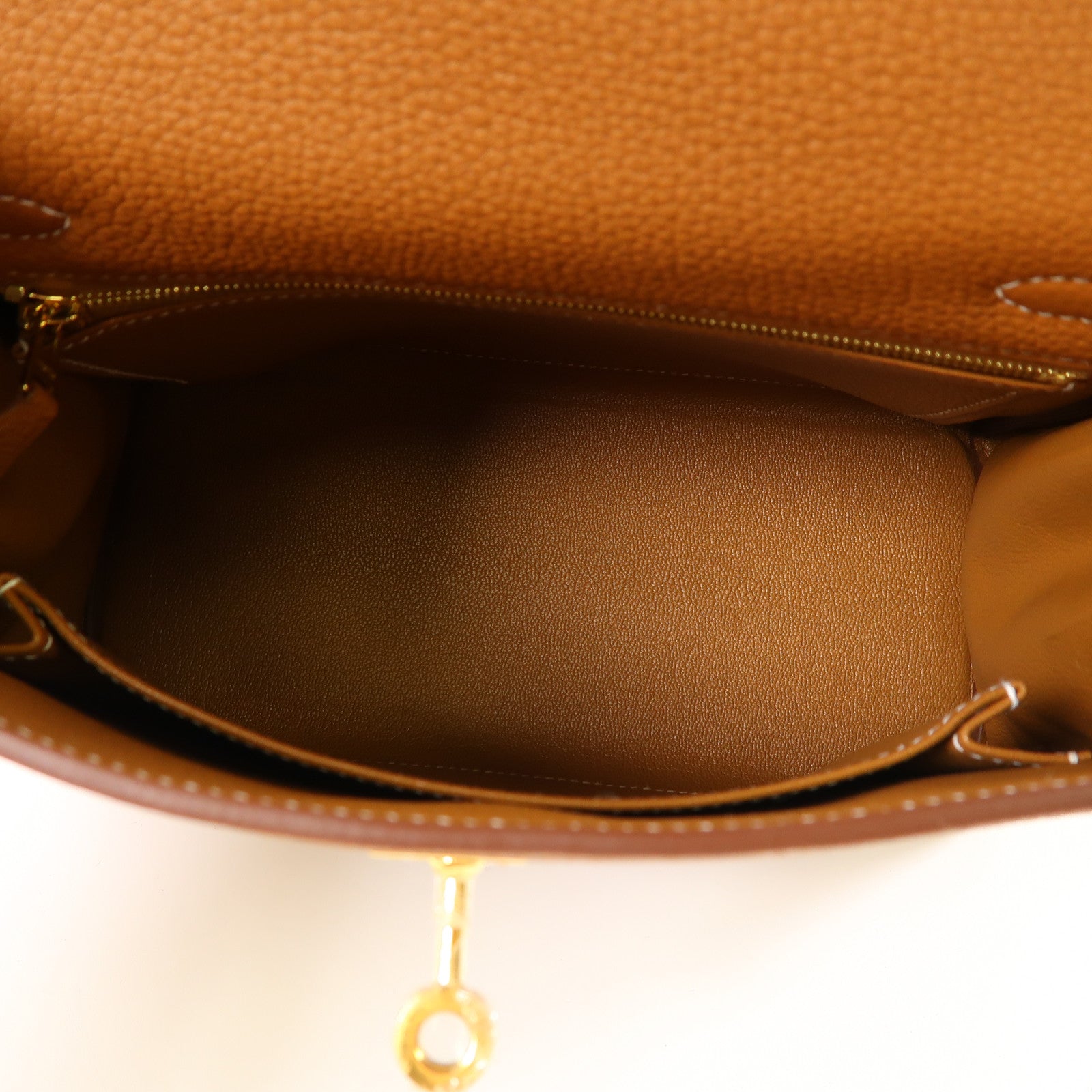 HERMES 【激減優惠】Togo皮革Kelly 25金扣手挽肩背兩用袋37 Gold